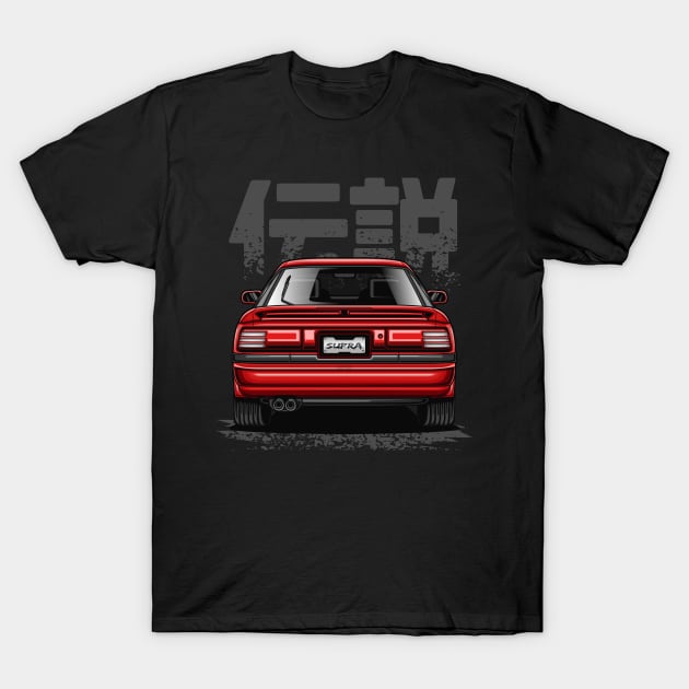 JDM Legend Supra MK-3 (Crimson Red) T-Shirt by Jiooji Project